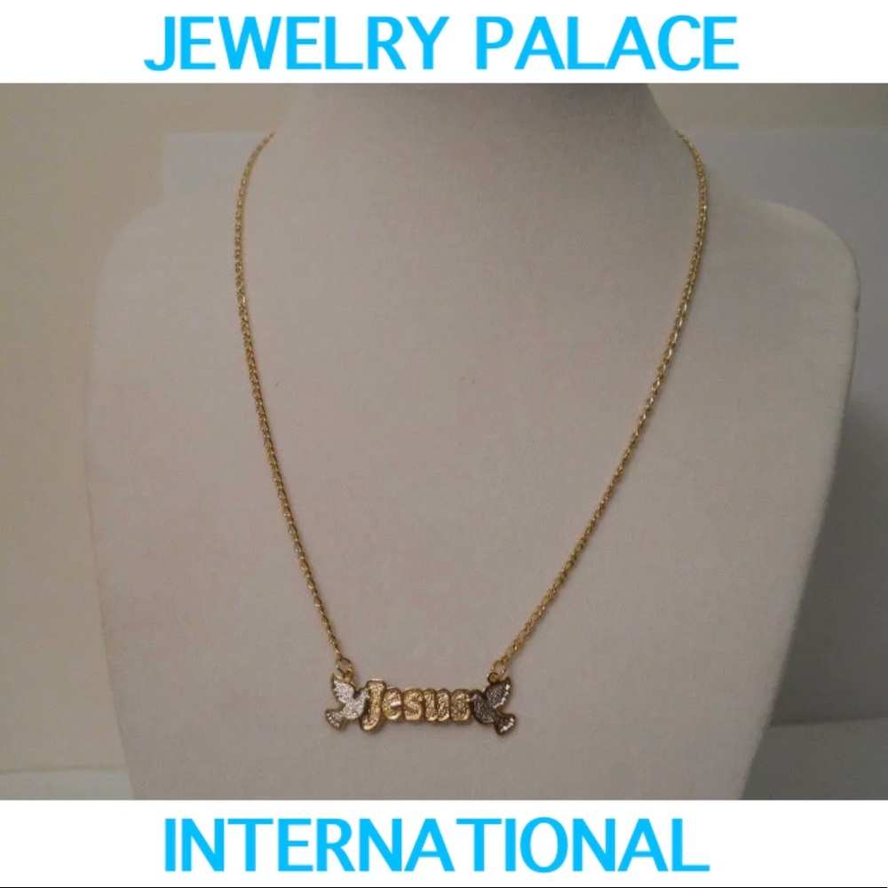 🆕14K Gold Filled Two-Tone Jesus Necklace